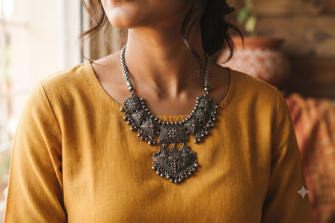 How to Style Oxidised Silver Jewelry with Modern Outfits